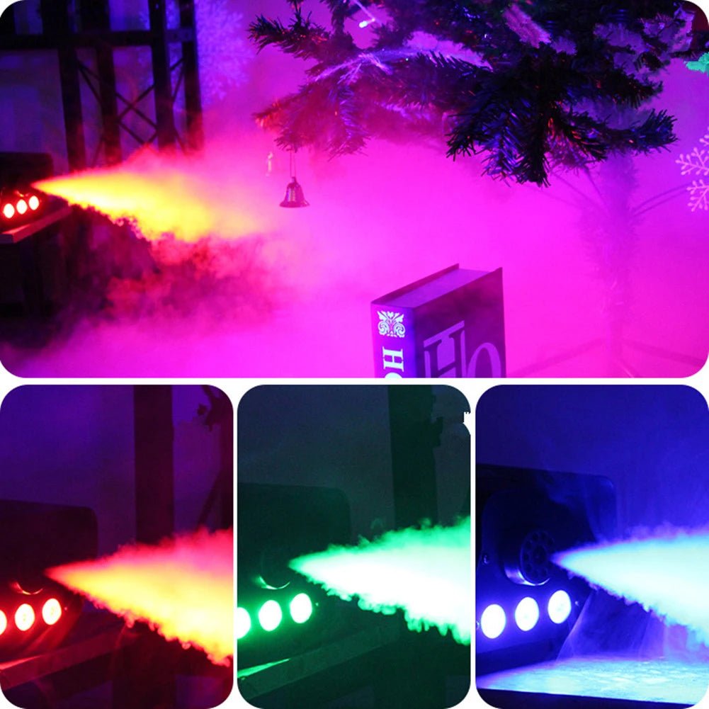 Stage Smoke Machine with 500W power, wireless remote control, and sleek black ABS casing. Ideal for parties, events, and professional use. - Yeete
