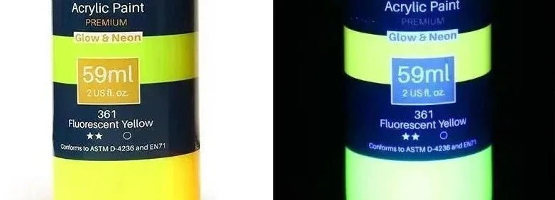 Fluorescent Wall Paint adding vibrant luminosity to home decor and party settings. - Yeete