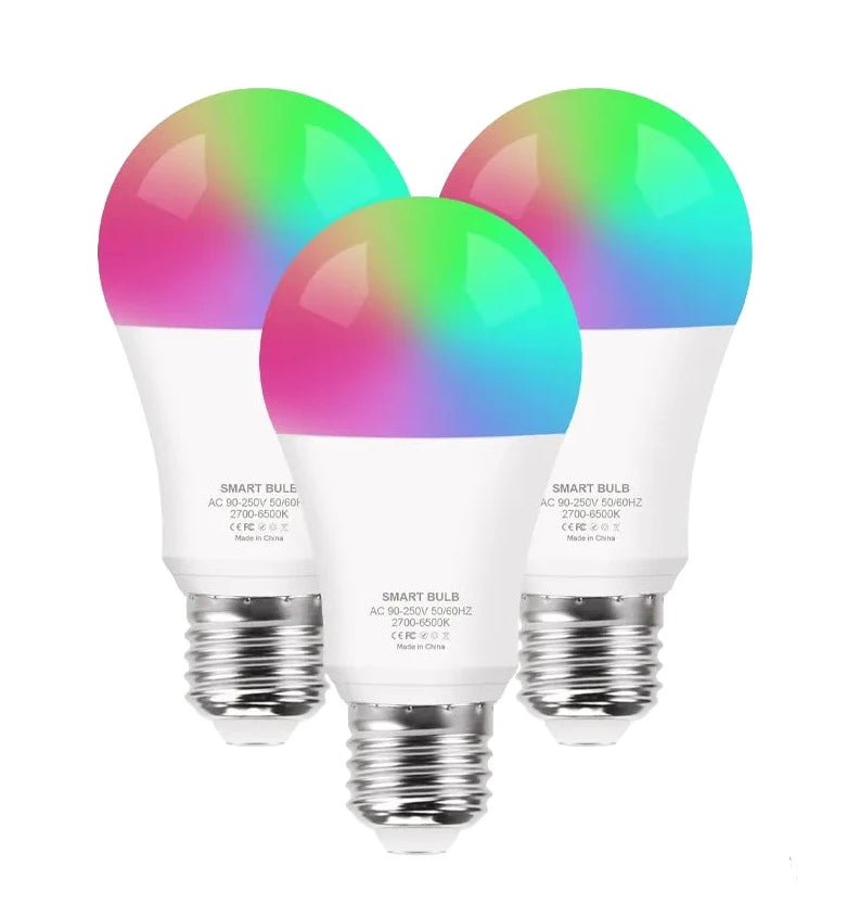 The Bulb - 15W WiFi Smart Light Bulb with RGB color options, voice control via Alexa and Google Home, dimmable settings, and a timer function. Perfect for house parties or cozy gatherings. - Yeete