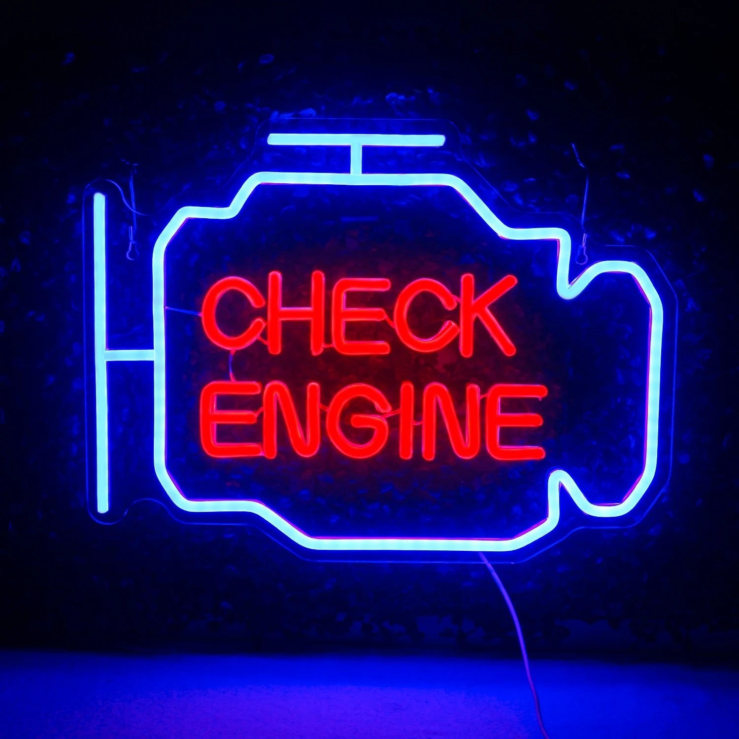 Engine light Neon Signs featuring vibrant and whimsical designs, perfect for adding charm to bedrooms, garages, and wedding venues. - Yeete