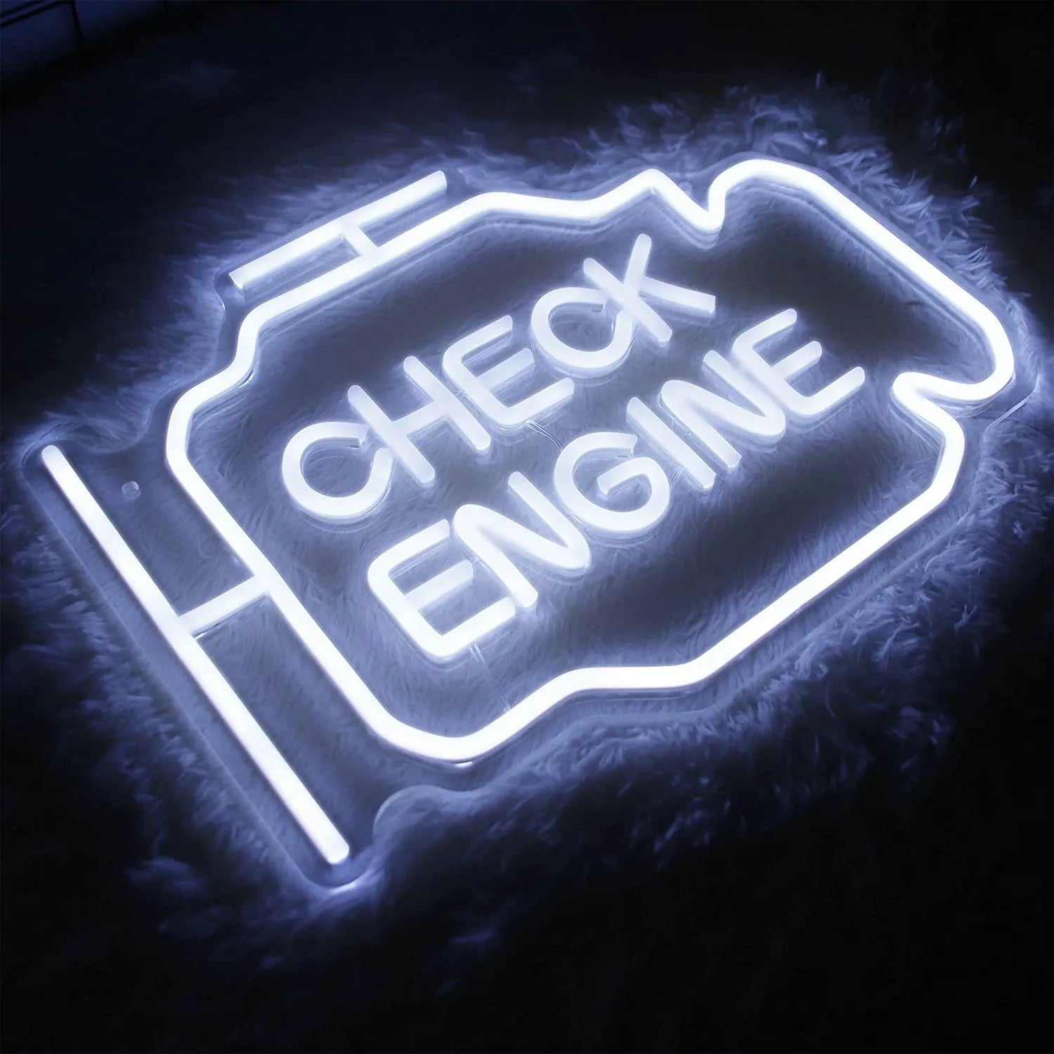 Engine light Neon Signs featuring vibrant and whimsical designs, perfect for adding charm to bedrooms, garages, and wedding venues. - Yeete