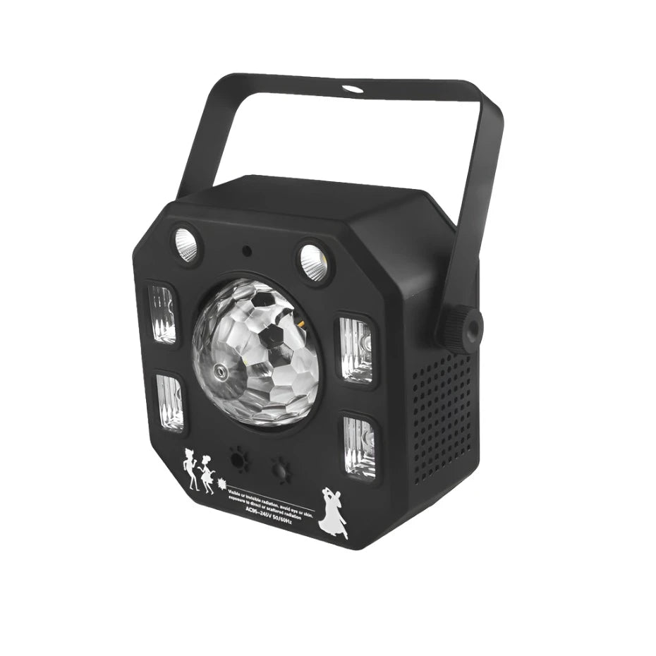 4in1 Pattern Laser Projector with rotating disco ball, perfect for DJ clubs, bars, weddings, and house parties. - Yeete