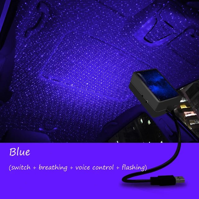 MINI Projector LED roof star night light with voice control and rotatable design, perfect for home decor and parties. - Yeete