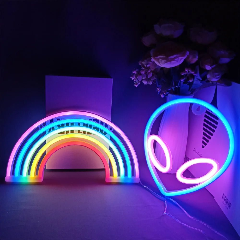 Romantic Neon Sign adding charm and vibrant colors to home decor. - Yeete