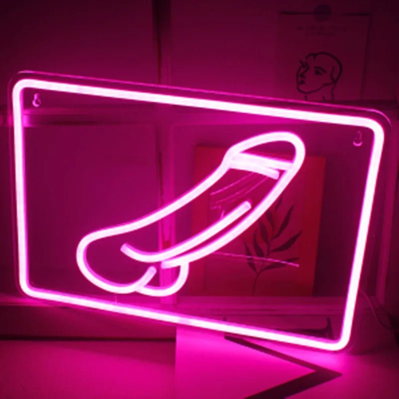 Stylish LED Neon Wall Sign illuminating a modern bedroom with vibrant colors. - Yeete