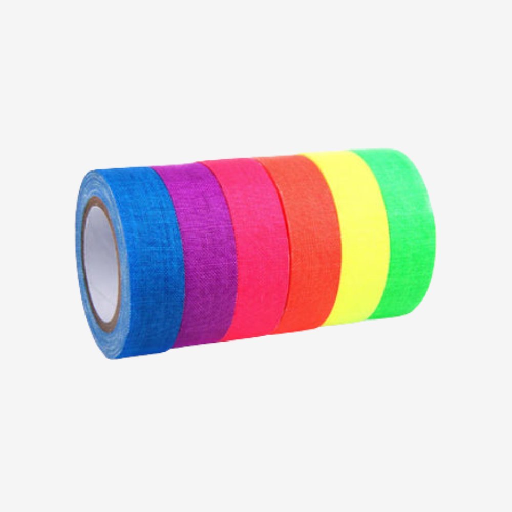 5 - meter roll of vibrant adhesive tape in six eye - catching colors, ideal for party decoration and home decor. - Yeete